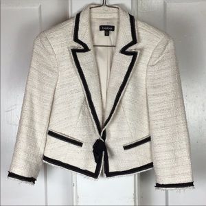 BeBe Cream Tweed LUXE Blazer Size Medium